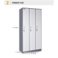 Waterproof changing room 3 door key locker bedroom furniture for fitness spa center